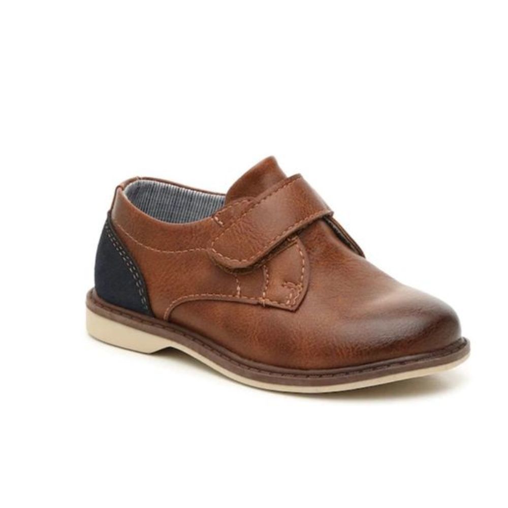 Max + Jake Kids' Brown/Navy Blue Ollie Oxford‎ Dress Shoes Sz 5 (1-2 Y) NWOB